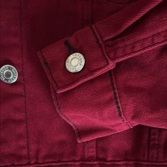 MOTO Red Jean Jacket - Picture 4 of 5